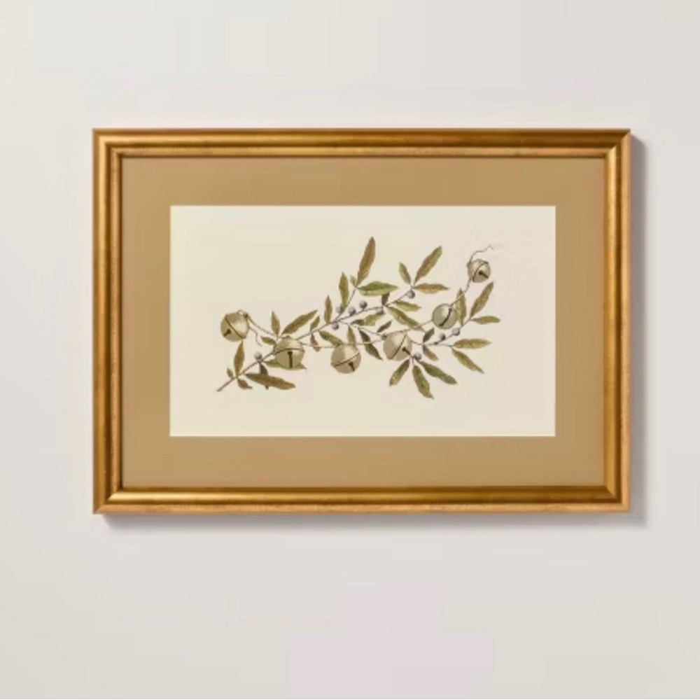 10"x14" Silver Bells Tree Branch Framed Christmas Wall Art - Hearth & Hand™